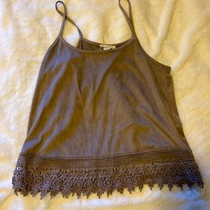 Brown velvet tank from Windsor.